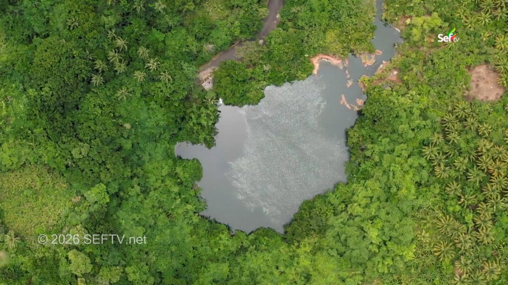 Nag-aso Boiling Lake as seen from Above